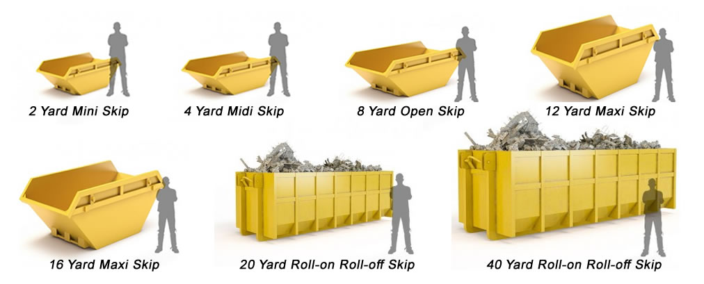 There are a number of available skip size options at Alnwick Skip Hire
